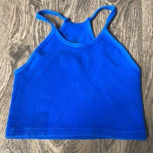 Cobalt Blue Free People Athleisure Crop Top
